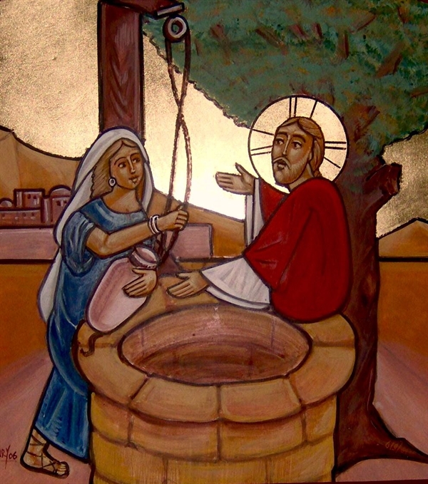 The Samaritan Woman at the Well Icon Quiet Day