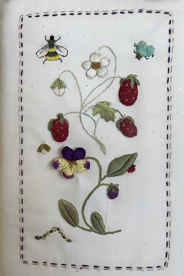 Stumpwork Flowers from an English Garden