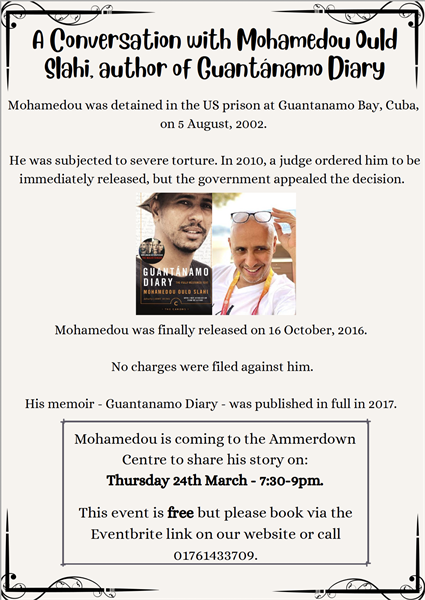 A Conversation with Mohamedou Ould Slahi, author of Guantanamo Diary