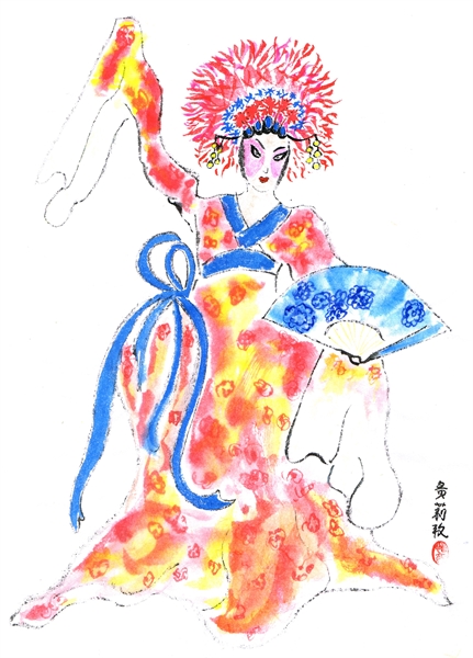 Chinese Brush Painting - Chinese Opera